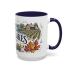 Finger Lakes Mug, New York Travel Souvenir, Bucket List Gift, Accent Ceramic Coffee Mug 11oz 15oz
