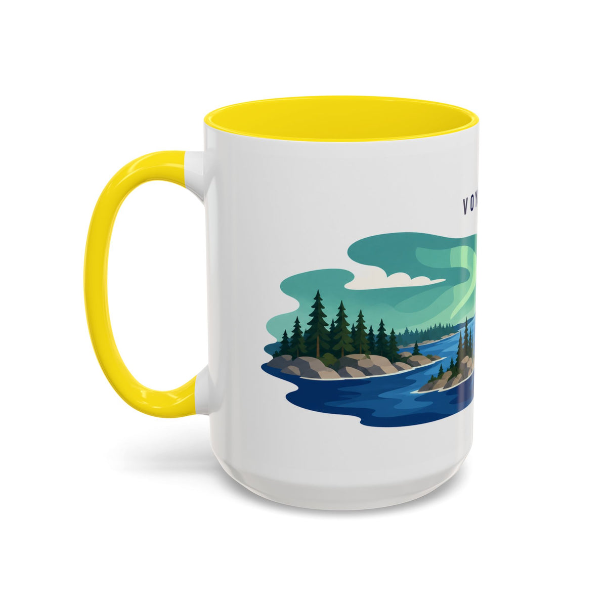 Voyageurs National Park Coffee Mug | Solid Color Block Park Souvenir | 11oz 15oz Accent Mug