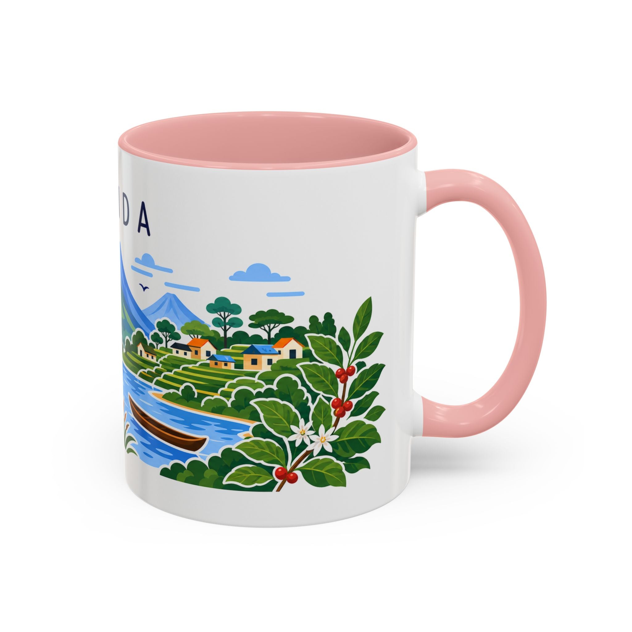 Rwanda Coffee Mug | Travel Souvenir Accent Mug | Country Gift Ceramic Cup 11oz 15oz
