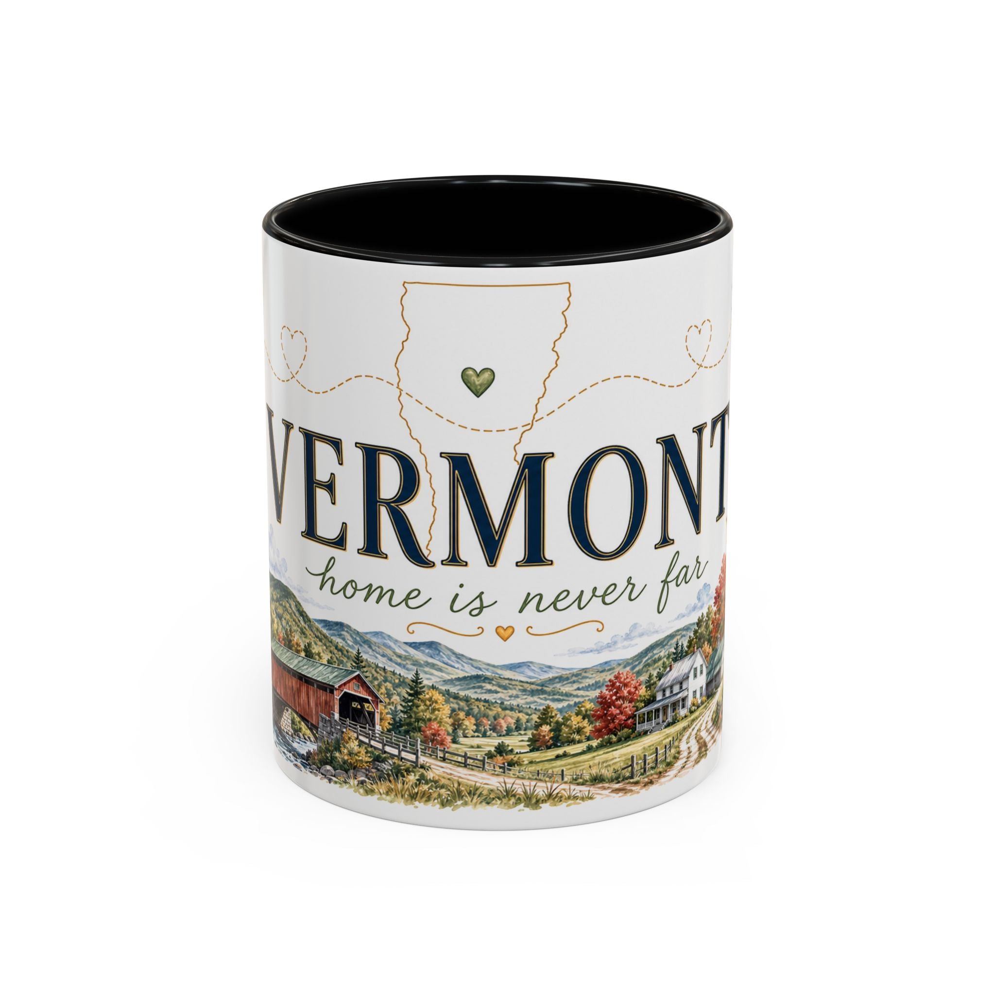 Vermont Home State Mug | Moving Away Gift | Long Distance Friendship Coffee Cup | 11oz 15oz Accent Mug