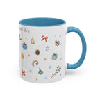 Rocky Mountain National Park Christmas Mug | Watercolor Travel Souvenir | Holiday Gift | Accent Ceramic Coffee Cup 11oz 15oz