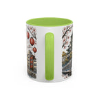 Osaka Coffee Mug | Japan Travel Souvenir | Vintage Illustrated City Gift | 11 oz 15 oz Accent Mug