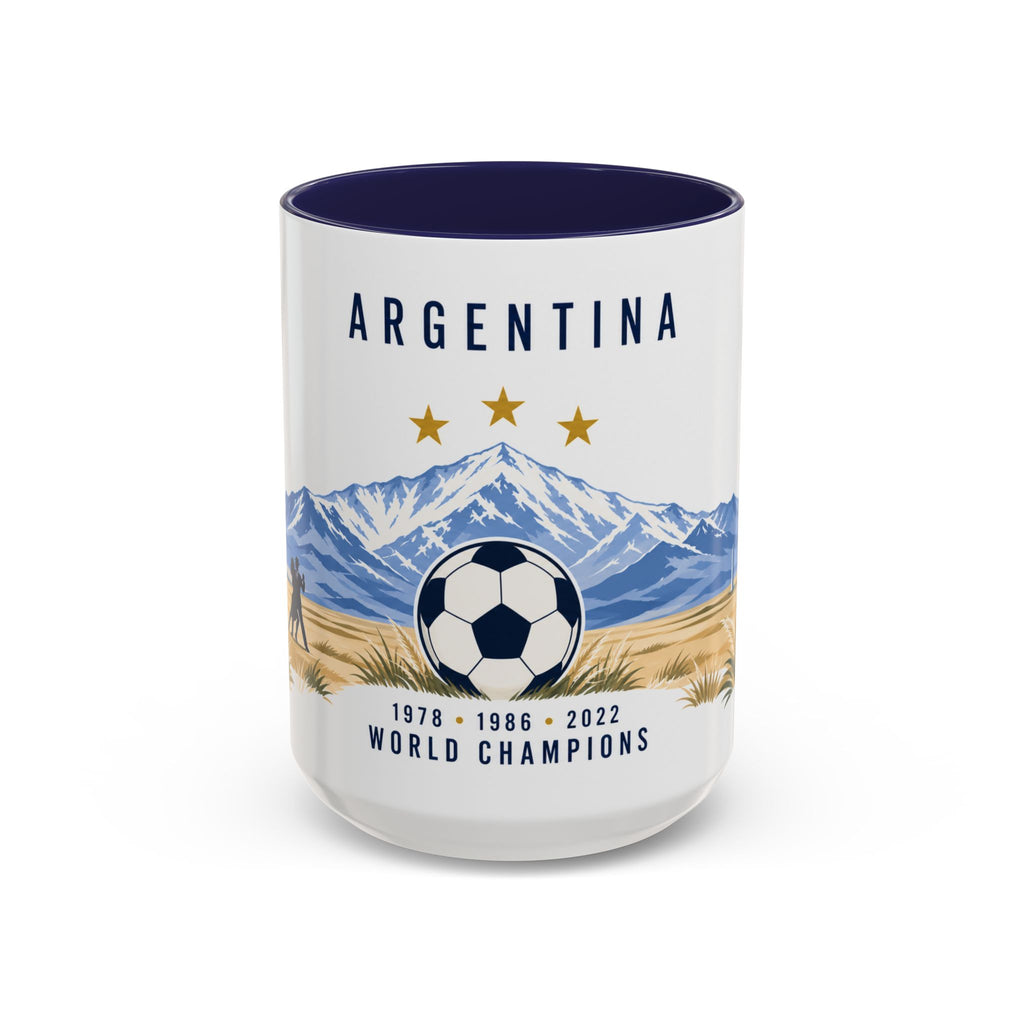 Argentina World Champions Mug | Three Time Soccer Champion Gift | Argentine Football Fan Cup | 1978–2022 | 11oz 15oz