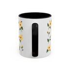 Hawaii Yellow hibiscus Mug, State Flower Floral Coffee Cup, 11oz Botanical Gift