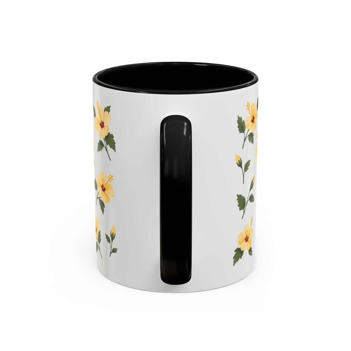 Hawaii Yellow hibiscus Mug, State Flower Floral Coffee Cup, 11oz Botanical Gift