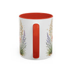 New Mexico State Map Mug | Desert Scenery, Yucca Flower Accent Coffee Cup