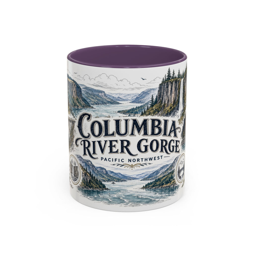Columbia River Gorge Mug, Pacific Northwest Travel Souvenir, Bucket List Gift, Accent Ceramic Coffee Mug 11oz 15oz