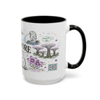 Singapore Coffee Mug | Asia Souvenir Travel Gift | Accent Color Ceramic 11oz 15oz