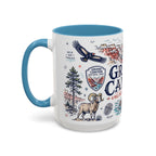 Grand Canyon National Park Coffee Mug | Hiking Camping Nature Gift | Accent Color Ceramic 11oz 15oz