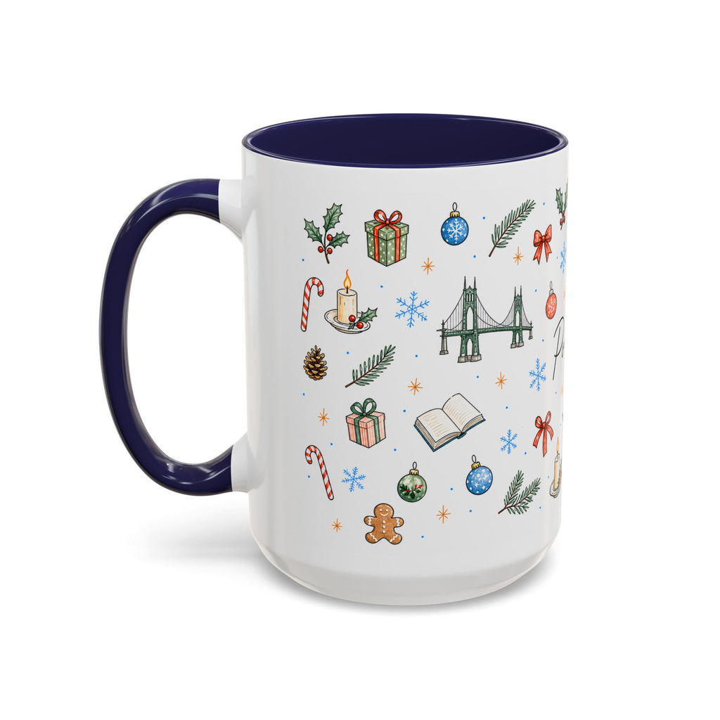 Portland Christmas Watercolor Mug | City Souvenir Coffee Cup (11oz 15oz)
