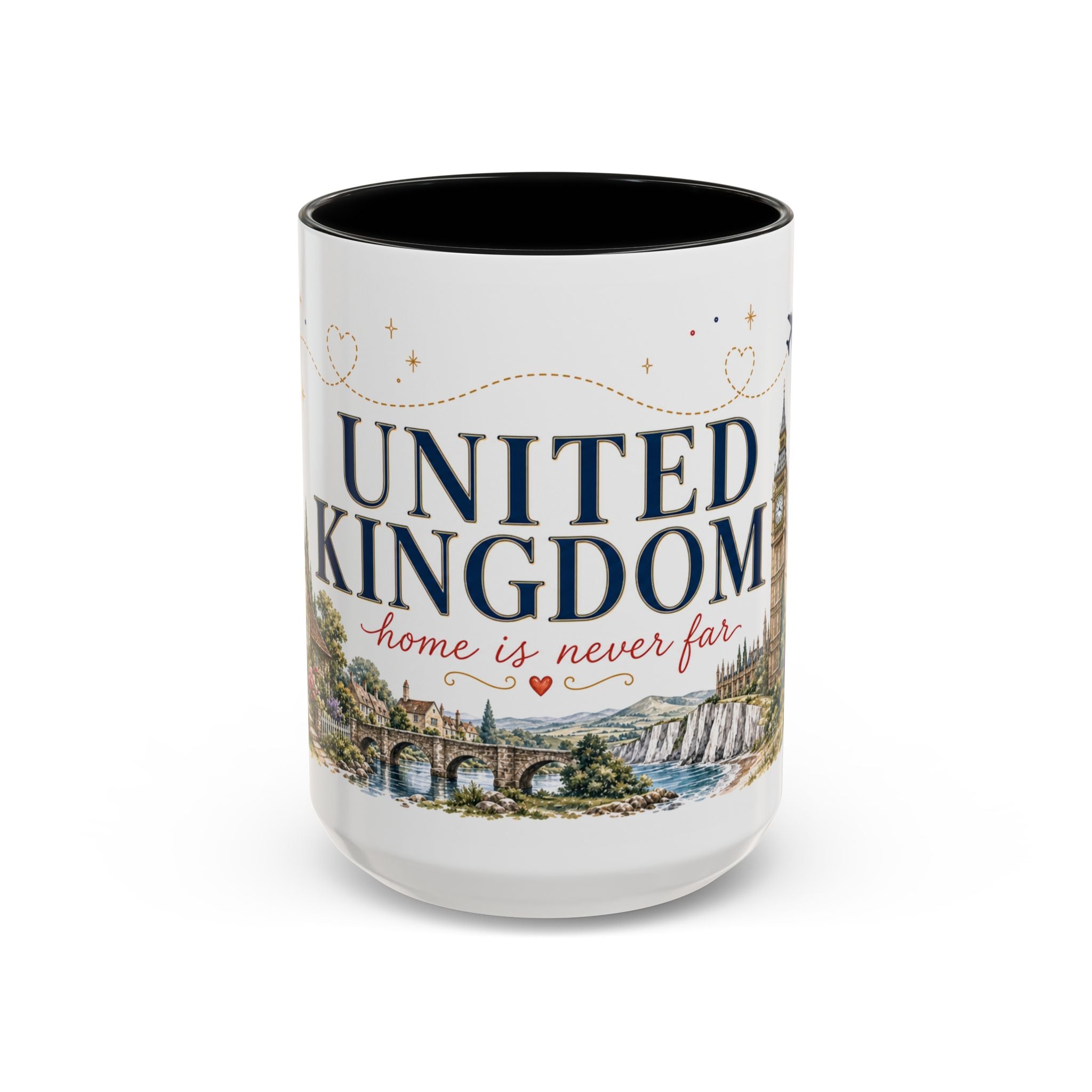 United Kingdom Home Country Mug | Moving Away Gift | Long Distance Friendship | 11 oz 15 oz Accent Mug