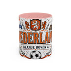 Netherlands Soccer Coffee Mug | World Cup Fan Gift | Accent Color Ceramic 11oz 15oz Match Day Cup