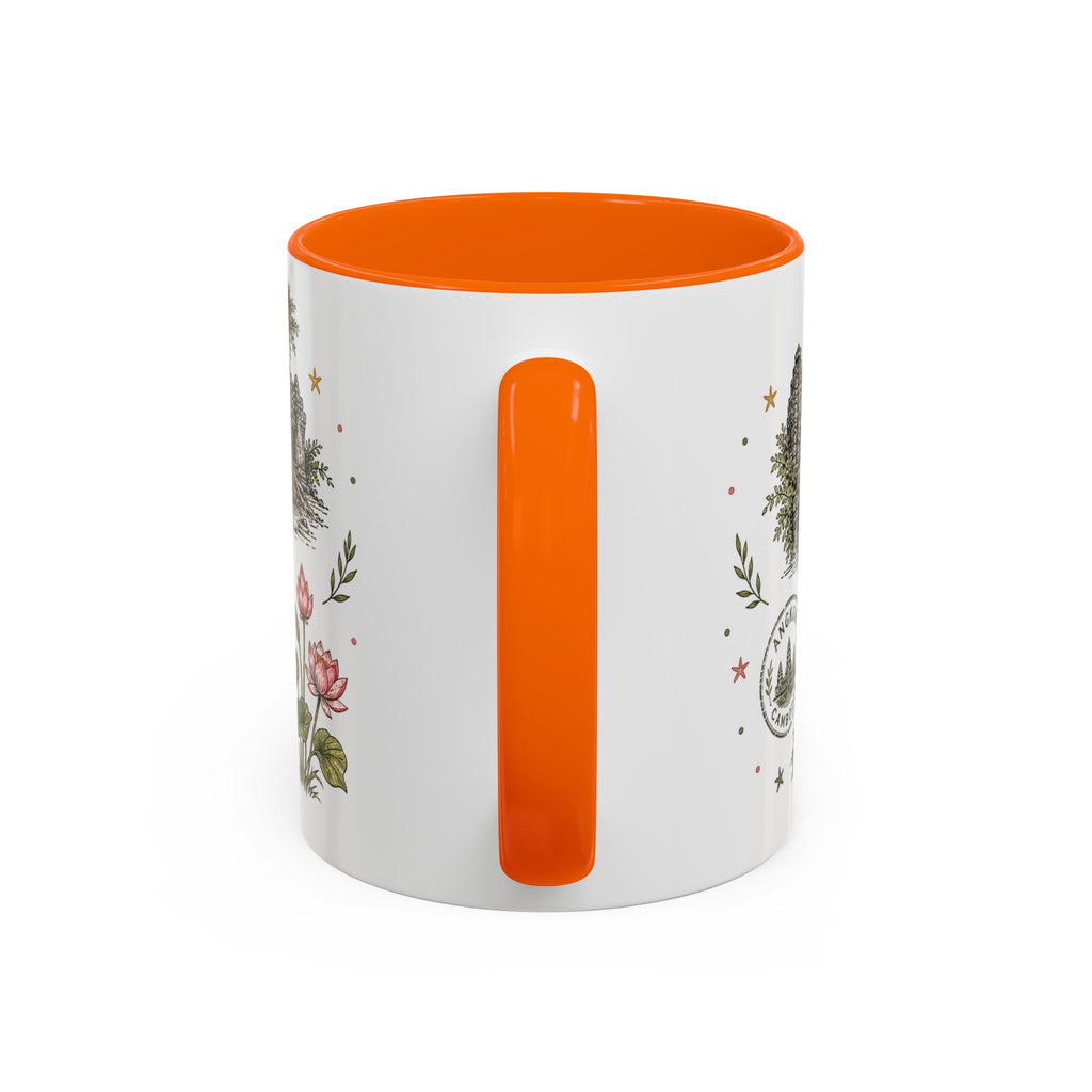 Angkor Coffee Mug | Travel Destination Souvenir Gift | Accent Color Ceramic 11oz 15oz