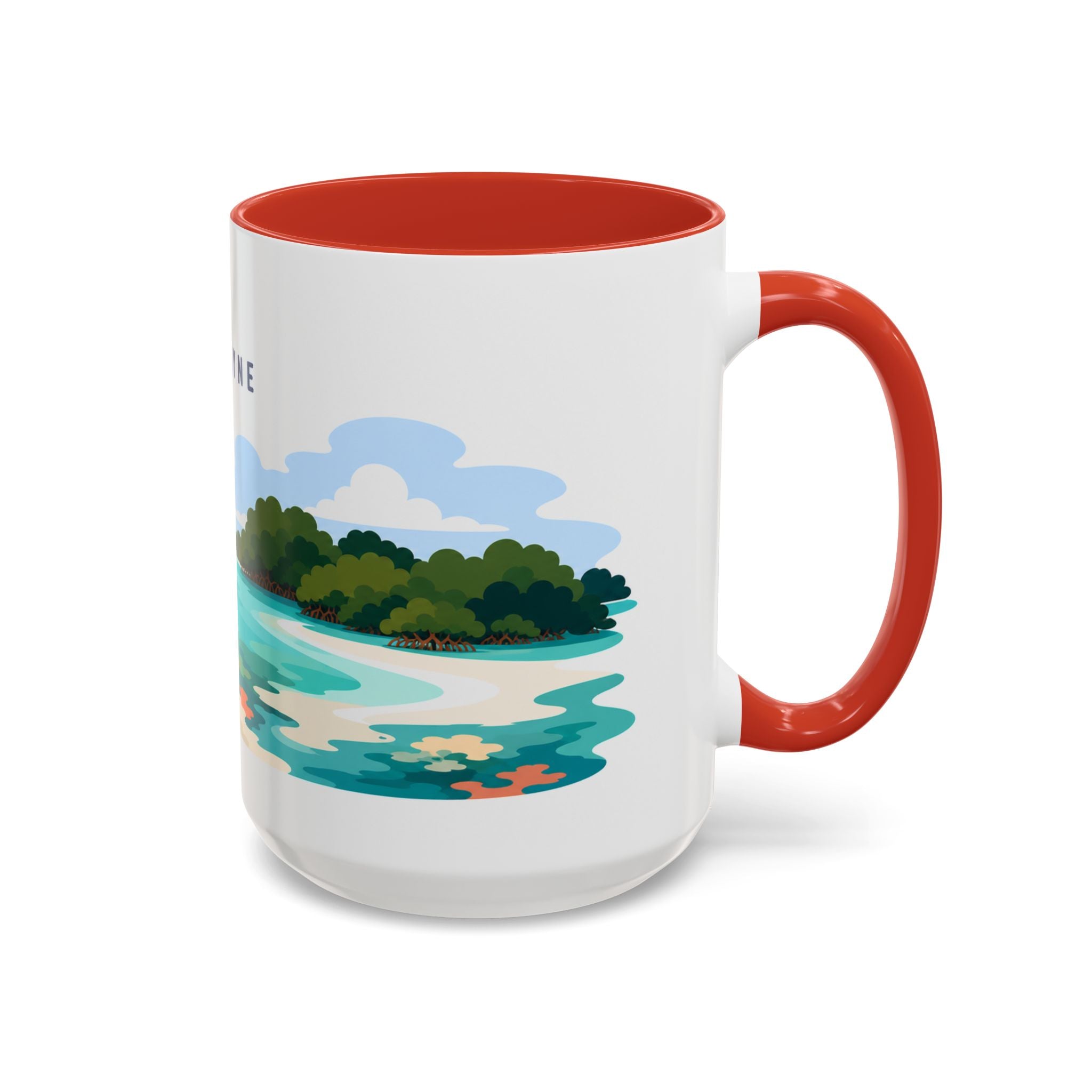 Biscayne National Park Coffee Mug | Solid Color Block Park Souvenir | 11oz 15oz Accent Mug