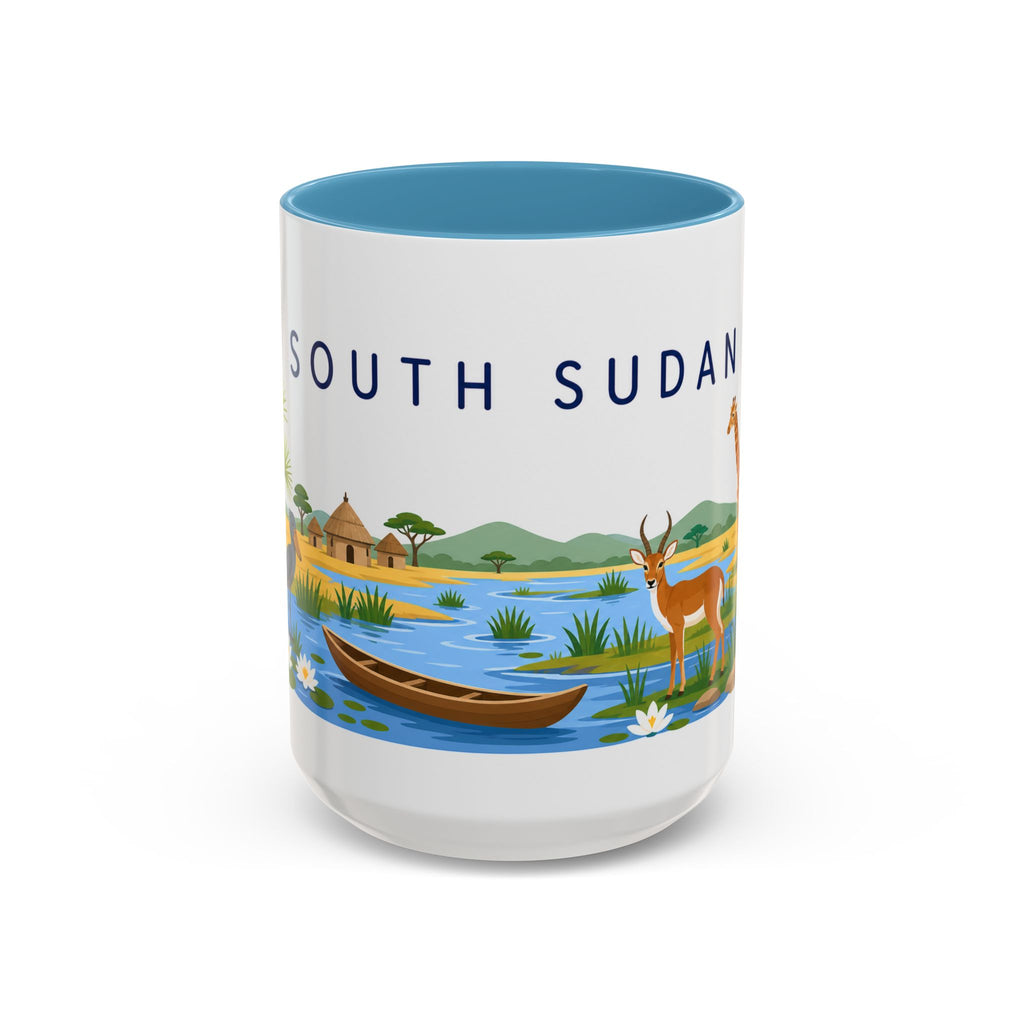 South Sudan Coffee Mug | Travel Souvenir Accent Mug | Country Gift Ceramic Cup 11oz 15oz