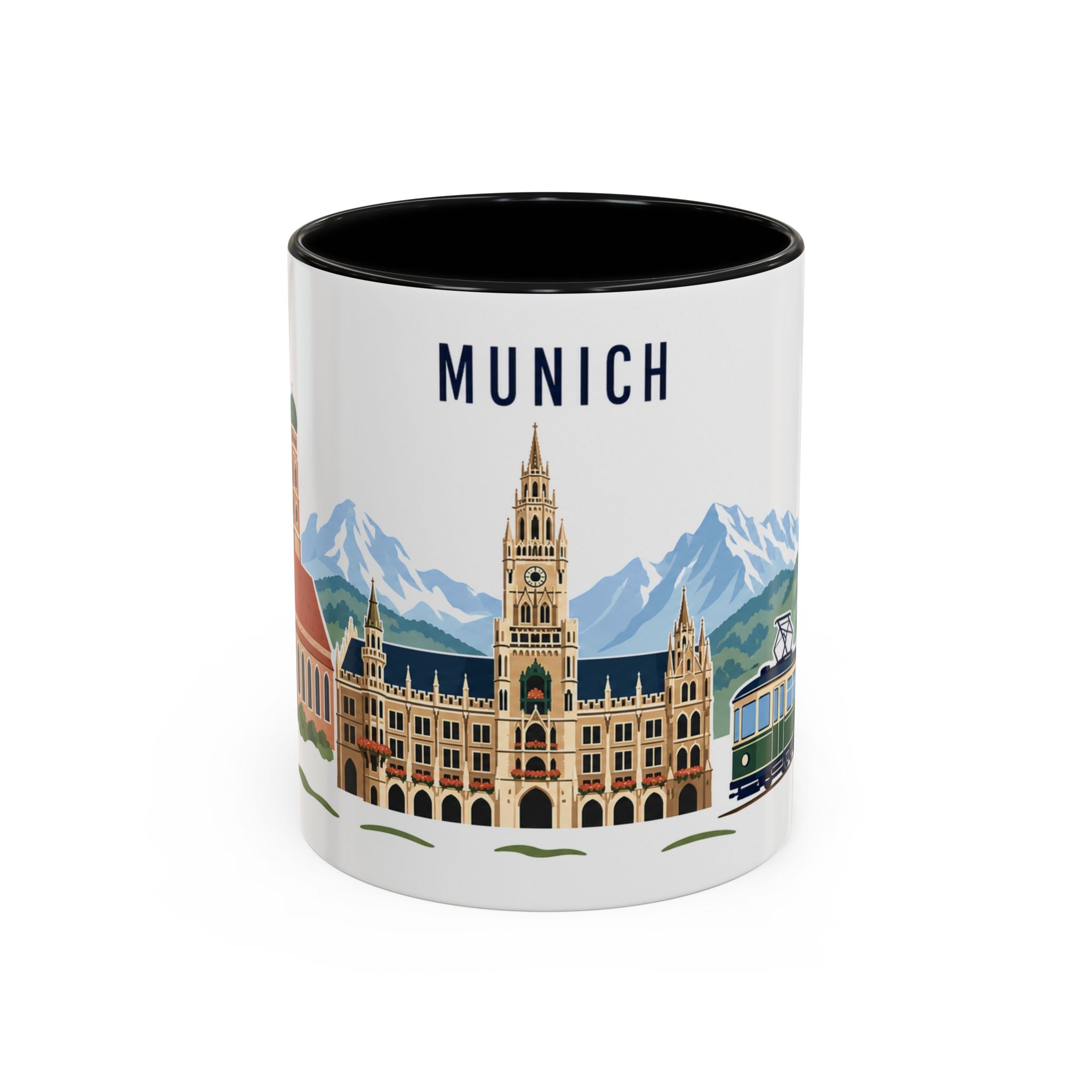 Munich Coffee Mug | Germany Travel Souvenir | Porcelain Decal City Gift | 11oz 15oz Accent Mug