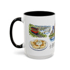 Pittsburgh Illustrated Travel Mug | City Souvenir Accent Coffee Mug | 11oz 15oz Ceramic Cup