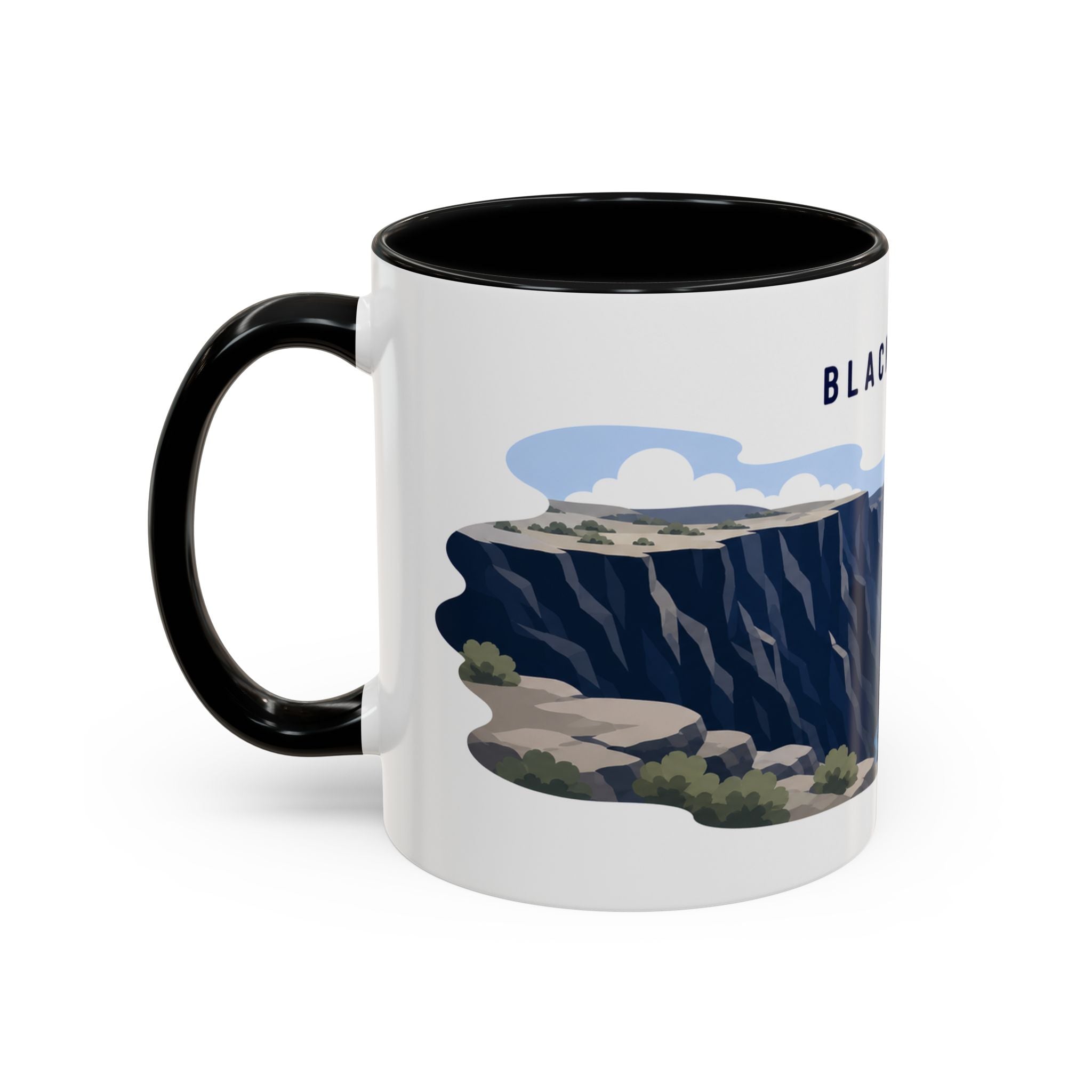 Black Canyon of the Gunnison National Park Coffee Mug | Solid Color Block Park Souvenir | 11oz 15oz Accent Mug