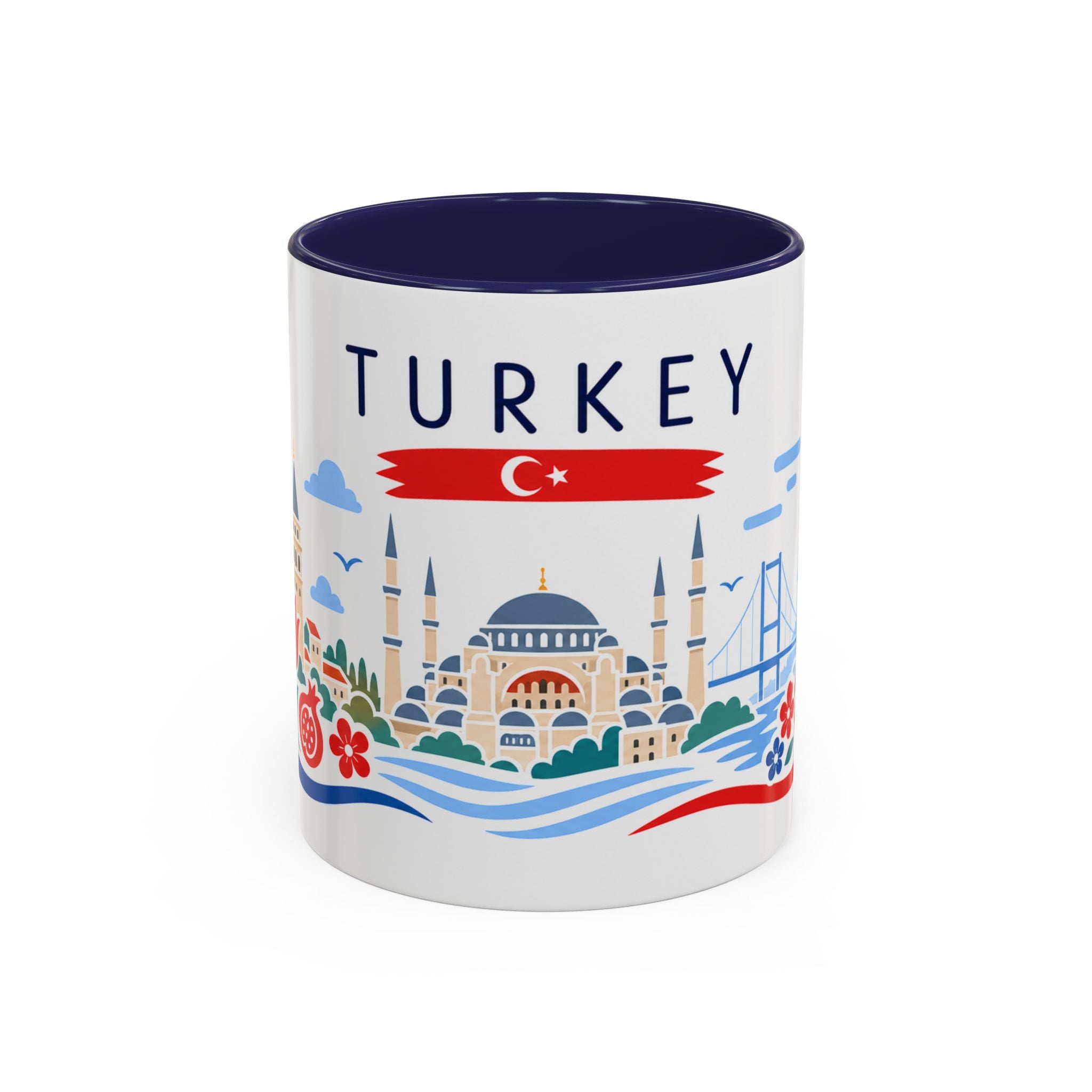 Turkey Coffee Mug | Travel Souvenir Accent Mug | Country Gift Ceramic Cup 11oz 15oz