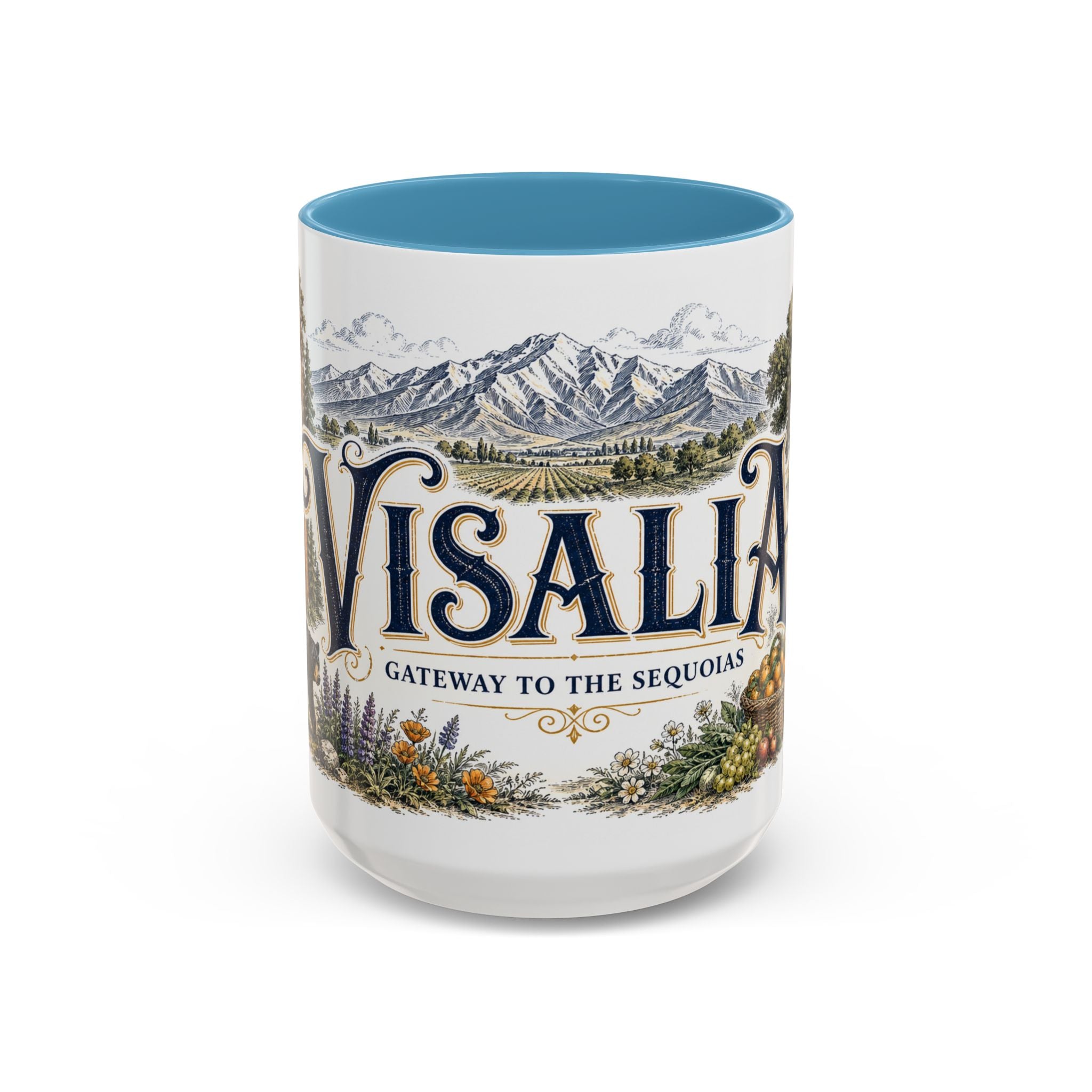 Visalia Coffee Mug | United States Travel Souvenir | Vintage Illustrated City Gift | 11 oz 15 oz Accent Mug