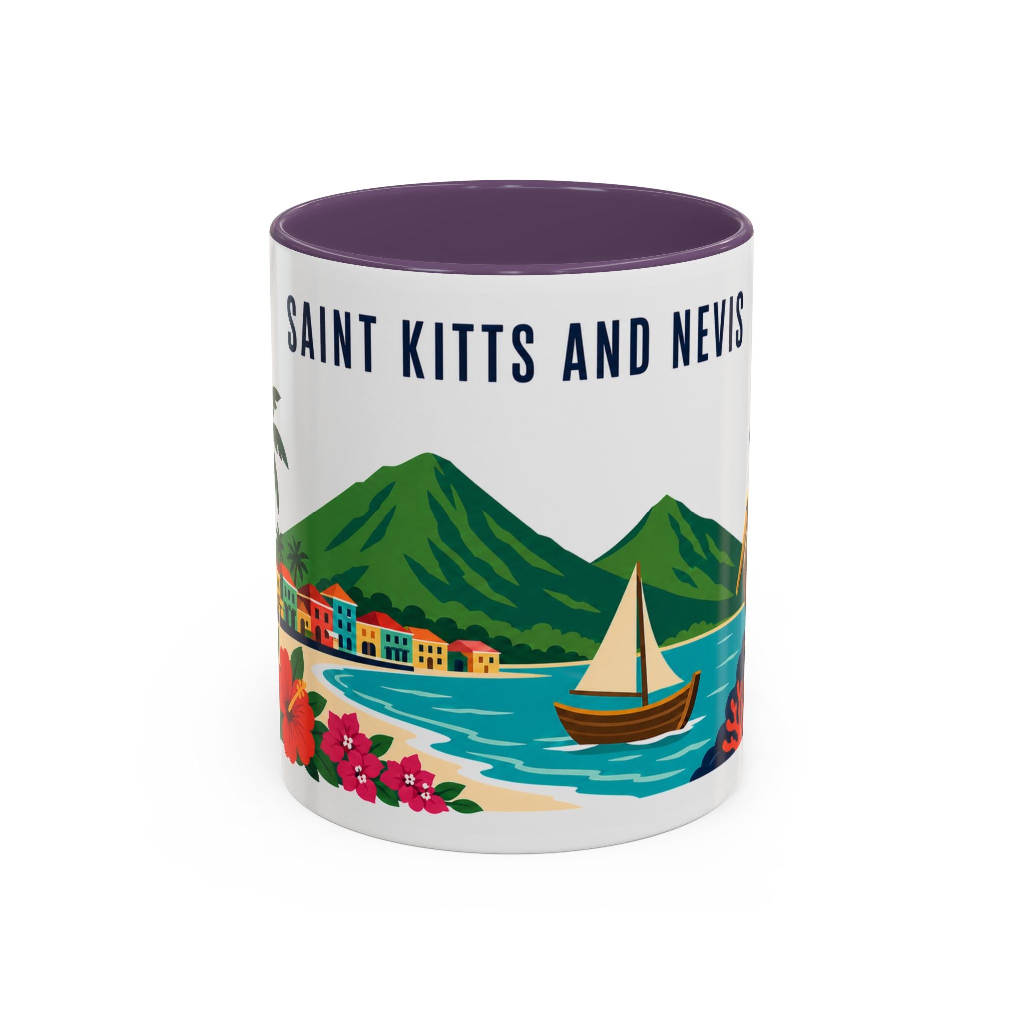 Saint Kitts and Nevis Coffee Mug | Travel Souvenir Accent Mug | Country Gift Ceramic Cup 11oz 15oz