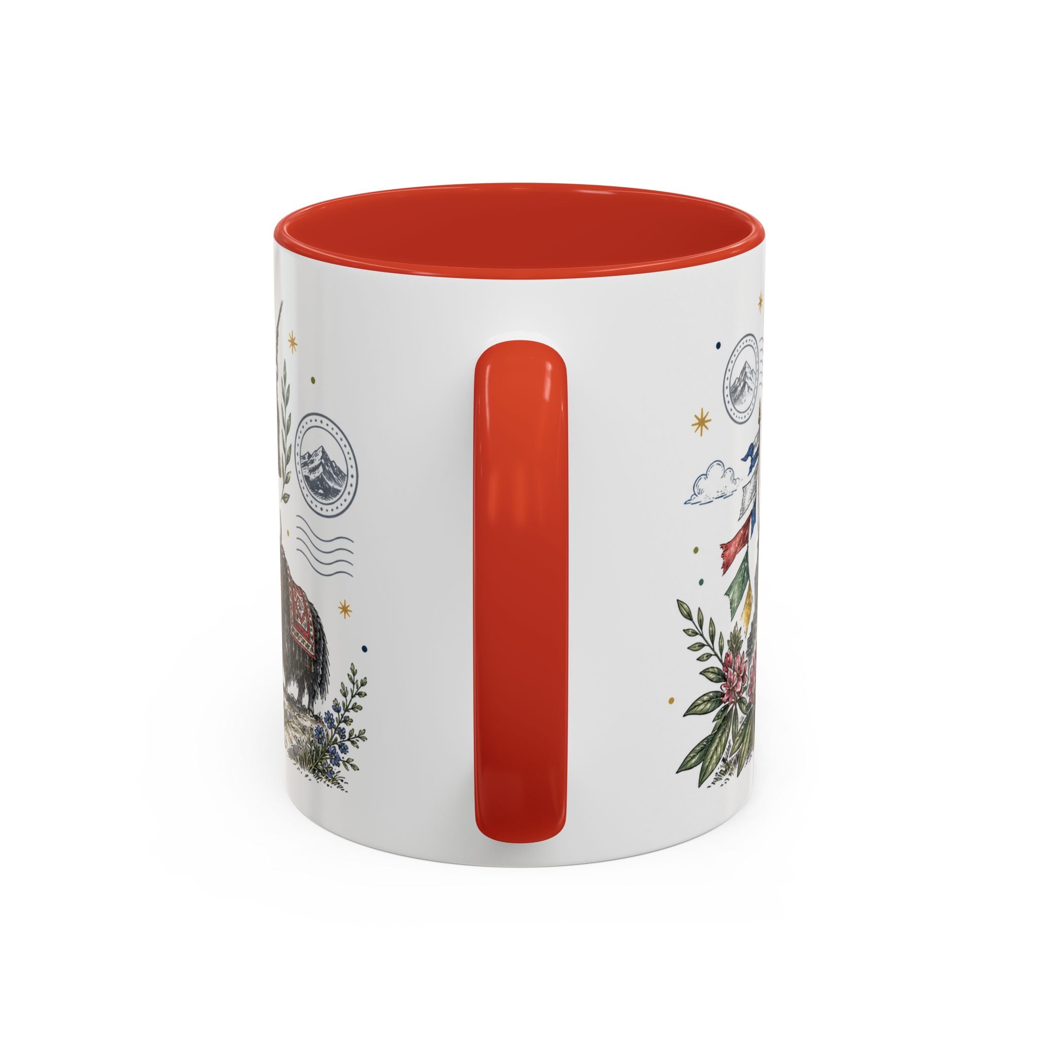 Himalaya Coffee Mug | Travel Destination Souvenir Gift | Accent Color Ceramic 11oz 15oz