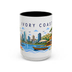 Ivory Coast Coffee Mug | Travel Souvenir Accent Mug | Place Gift Ceramic Cup 11oz 15oz