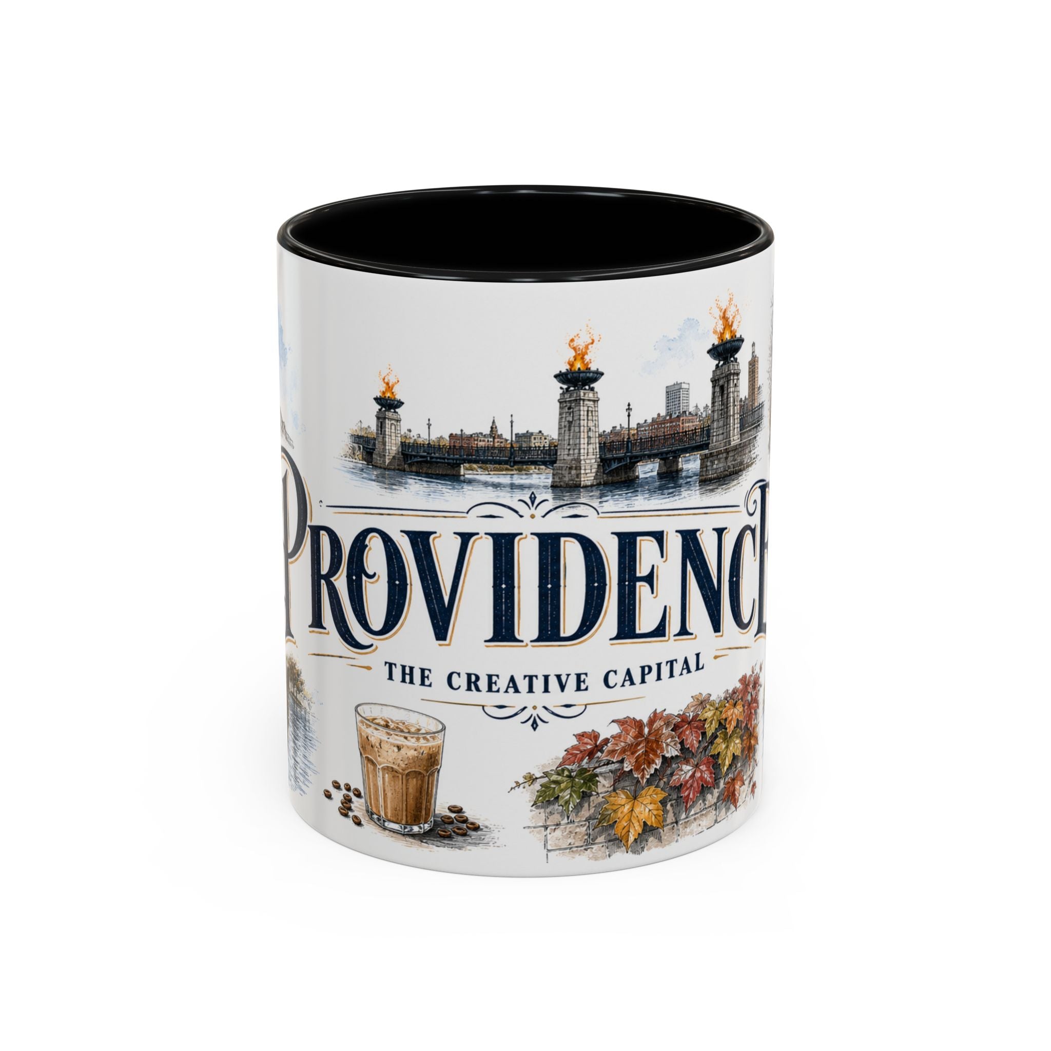 Providence Coffee Mug | United States Travel Souvenir | Vintage Illustrated City Gift | 11 oz 15 oz Accent Mug