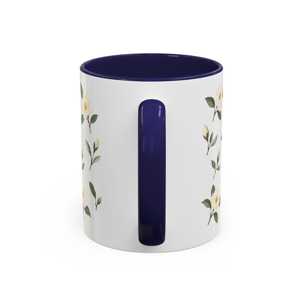 Georgia Sweetbay Magnolia Mug, State Flower Floral Coffee Cup, 11oz Botanical Gift
