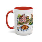 Nuremberg Illustrated Travel Mug | City Souvenir Accent Coffee Mug | 11oz 15oz Ceramic Cup