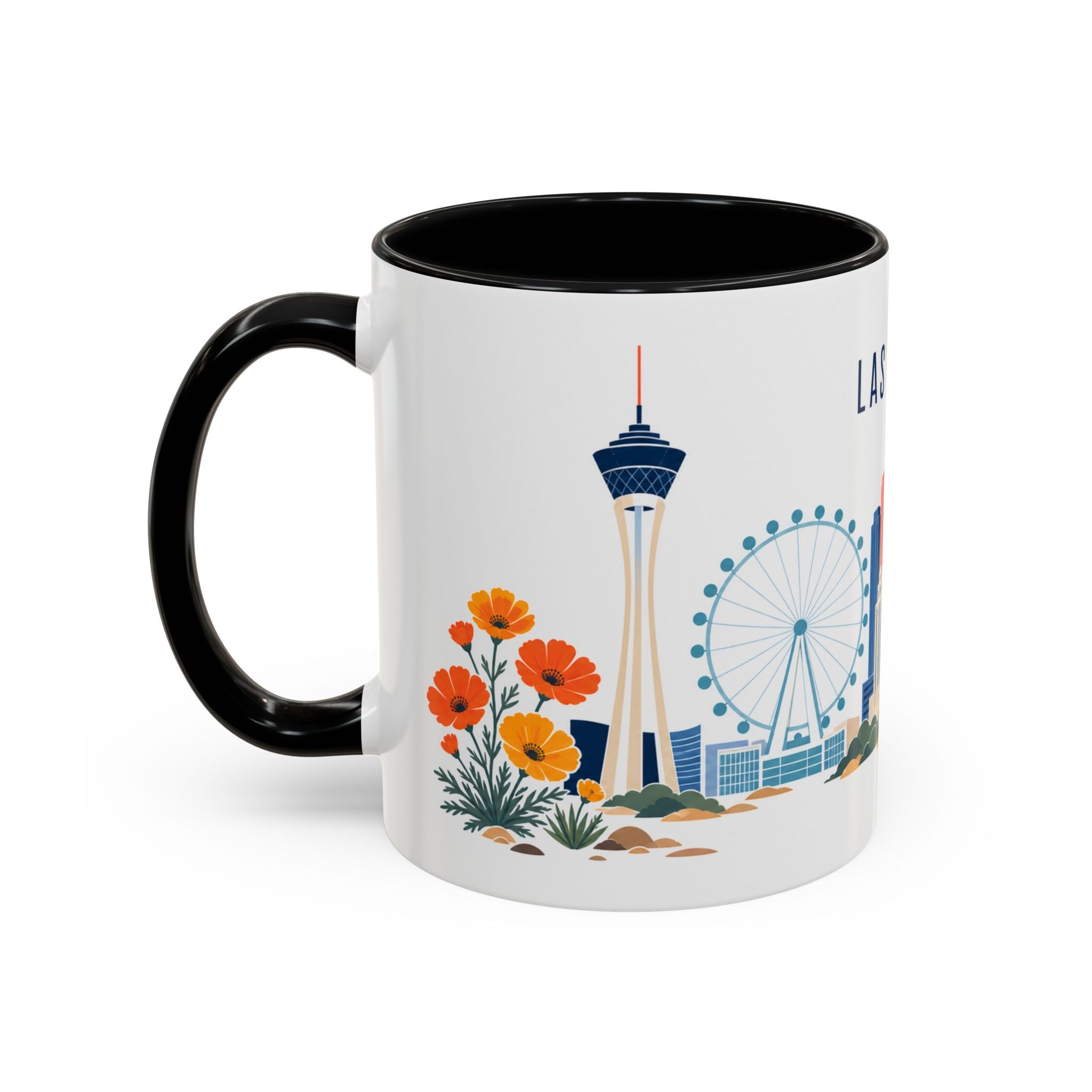 Las Vegas Coffee Mug | United States Travel Souvenir | Porcelain Decal City Gift | 11oz 15oz Accent Mug