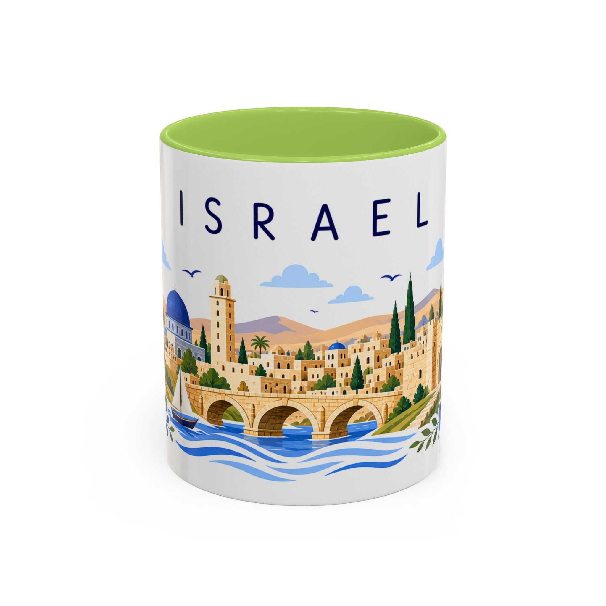 Israel Coffee Mug | Travel Souvenir Accent Mug | Place Gift Ceramic Cup 11oz 15oz