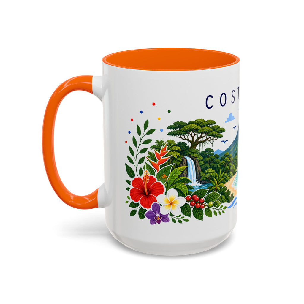 Costa Rica Coffee Mug | Travel Souvenir Accent Mug | Place Gift Ceramic Cup 11oz 15oz