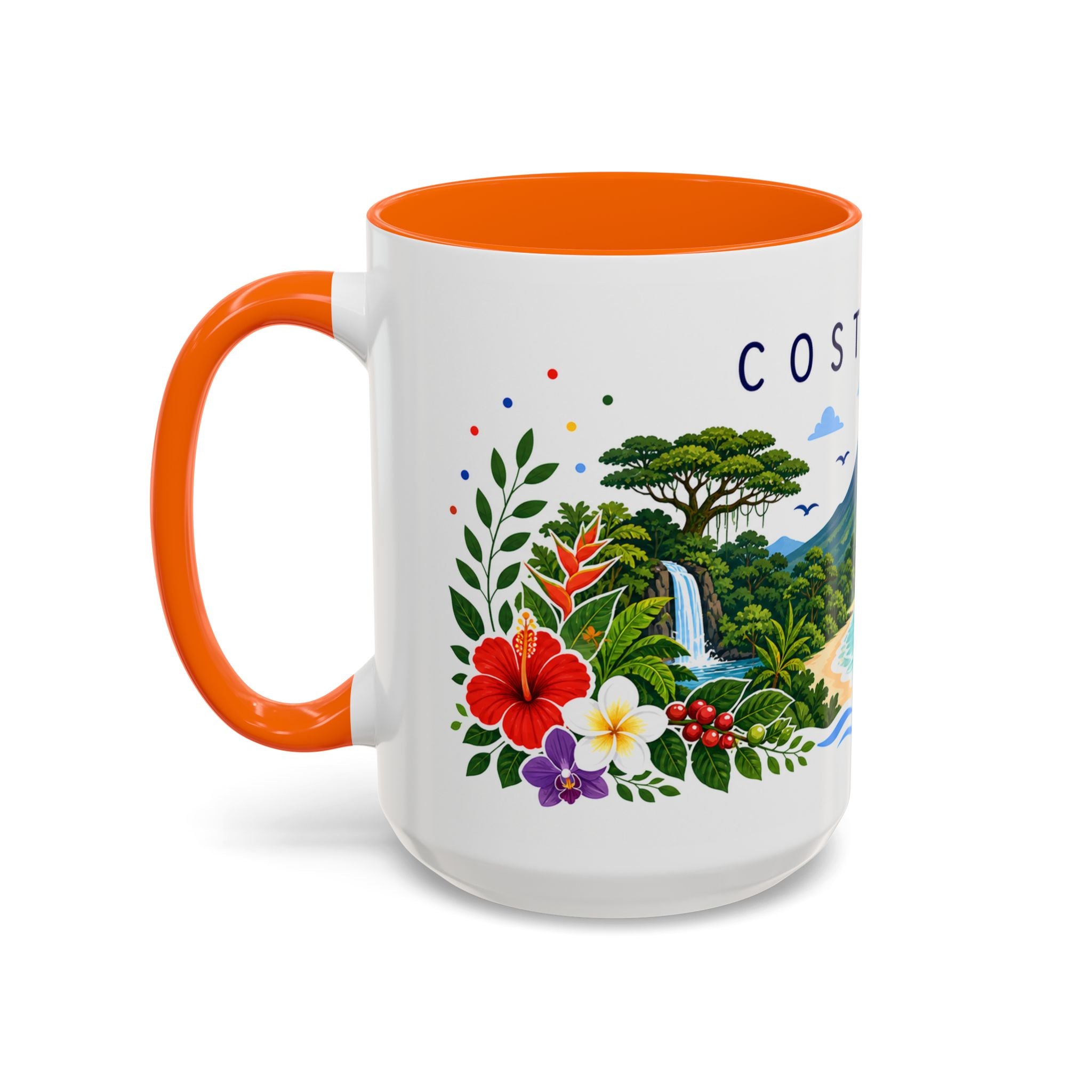 Costa Rica Coffee Mug | Travel Souvenir Accent Mug | Place Gift Ceramic Cup 11oz 15oz