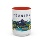 Réunion Coffee Mug | Travel Souvenir Accent Mug | Country Gift Ceramic Cup 11oz 15oz