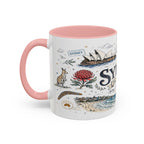 Sydney Coffee Mug | Australia Souvenir Travel Gift | Accent Color Ceramic 11oz 15oz