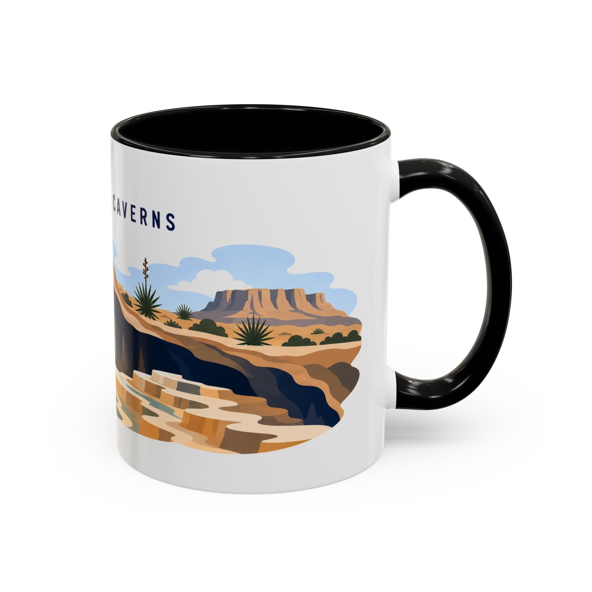 Carlsbad Caverns National Park Coffee Mug | Solid Color Block Park Souvenir | 11oz 15oz Accent Mug