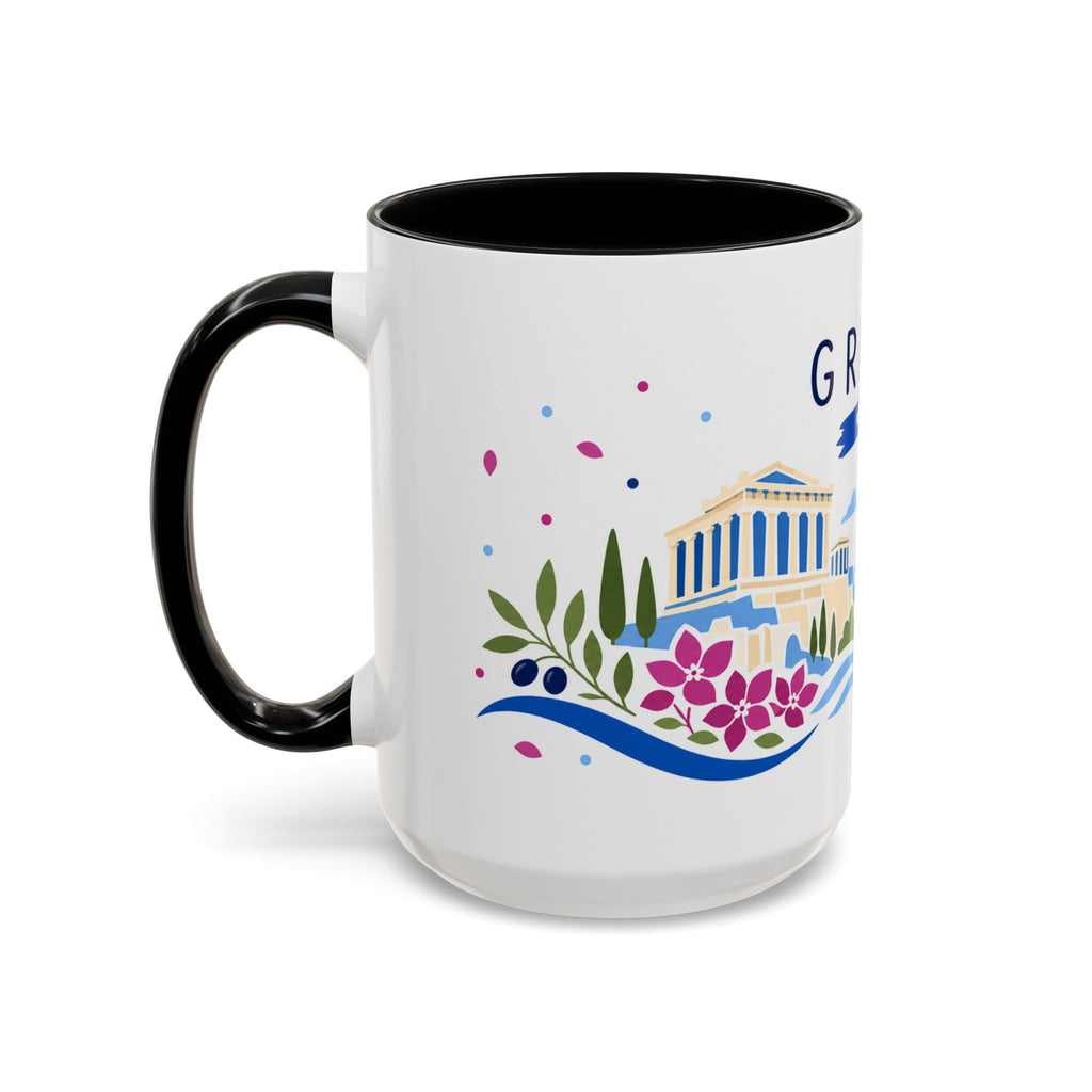 Greece Coffee Mug | Travel Souvenir Accent Mug | Country Gift Ceramic Cup 11oz 15oz