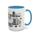 Prague Coffee Mug | Czech Republic Souvenir Travel Gift | Accent Color Ceramic 11oz 15oz