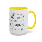 Chicago Christmas Mug | Watercolor Travel Souvenir | Holiday Gift | Accent Ceramic Coffee Cup 11oz 15oz