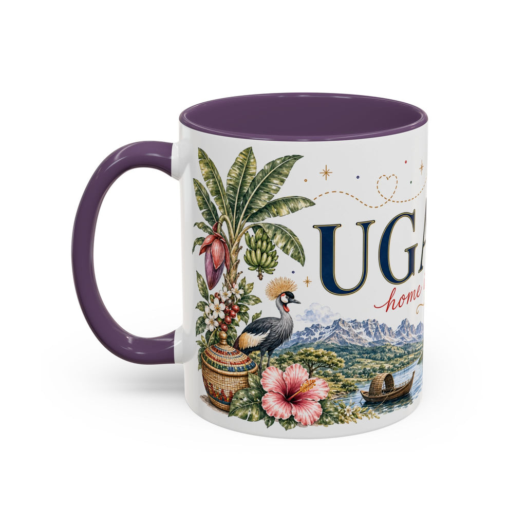 Uganda Home Country Mug | Moving Away Gift | Long Distance Friendship | 11 oz 15 oz Accent Mug
