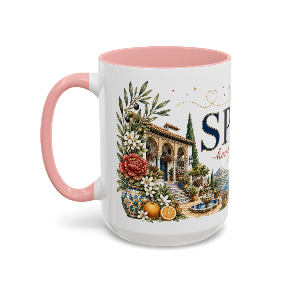 Spain Home Country Mug | Moving Away Gift | Long Distance Friendship | 11 oz 15 oz Accent Mug