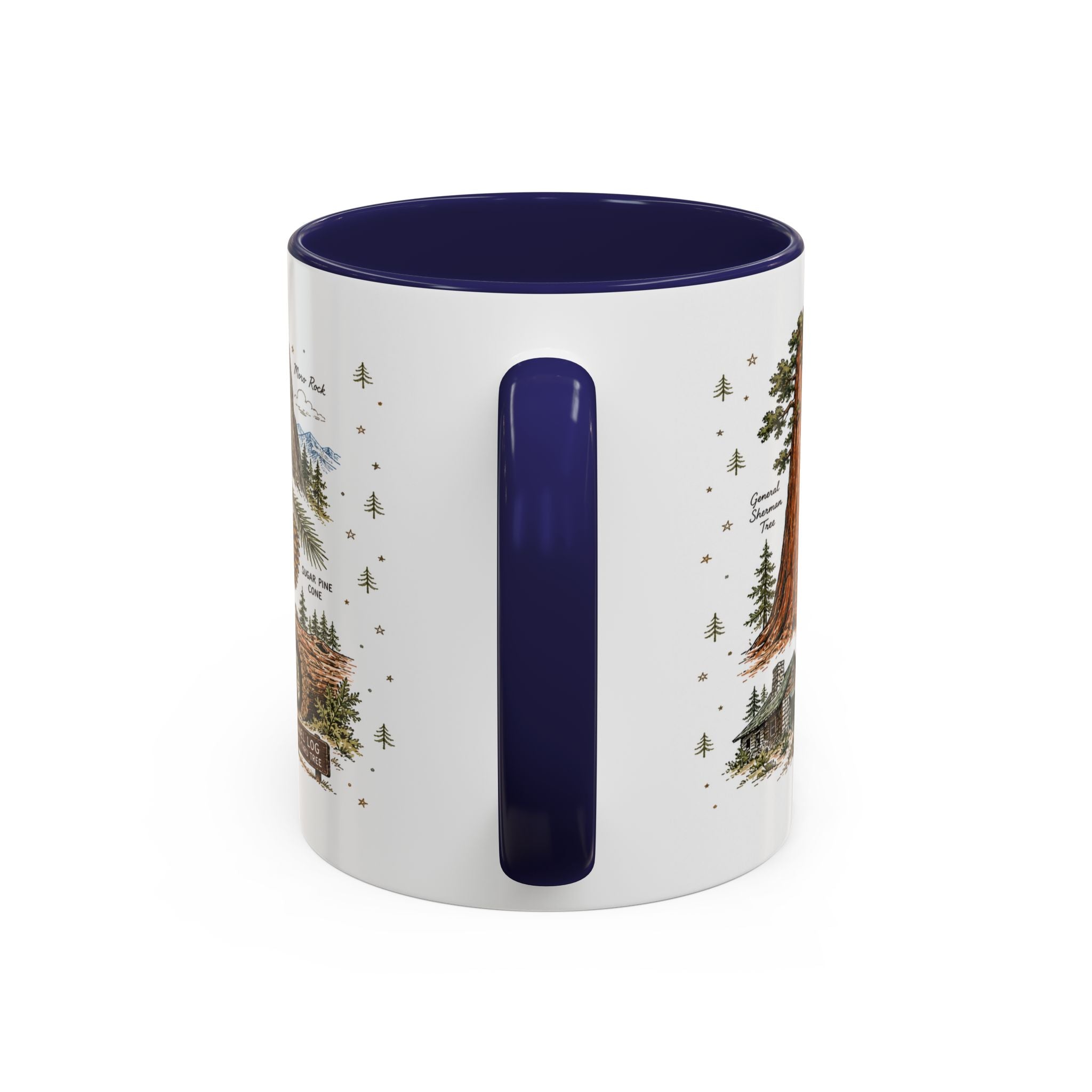 Sequoia Coffee Mug | National Park Hiking California Gift | Accent Color Ceramic 11oz 15oz