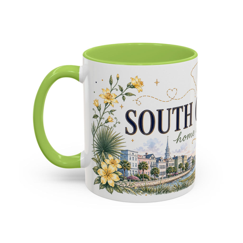 South Carolina State Mug | Botanical Map Accent Cup (11oz 15oz)