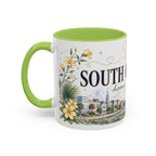 South Carolina State Mug | Botanical Map Accent Cup (11oz 15oz)