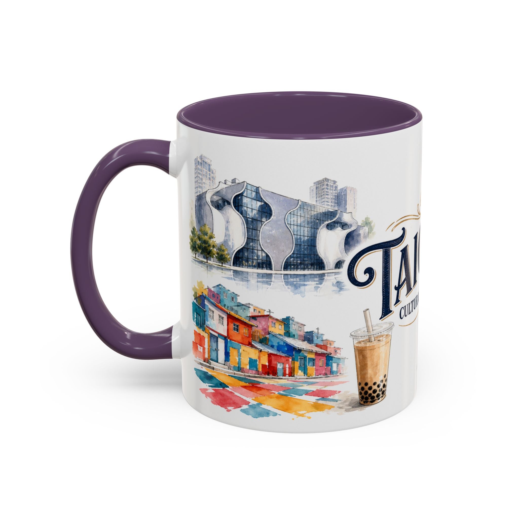 Taichung Coffee Mug | Taiwan Travel Souvenir | Vintage Illustrated City Gift | 11 oz 15 oz Accent Mug