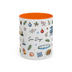 San Diego Christmas Mug | Watercolor City Souvenir, Holiday Travel Gift (11oz/15oz)