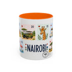 Nairobi Coffee Mug | Postage Stamp Collage Mug | Travel Souvenir Accent Cup 11oz 15oz