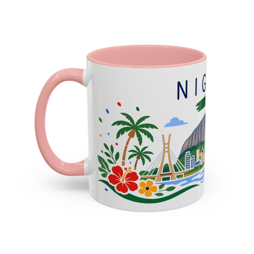 Nigeria Coffee Mug | Travel Souvenir Accent Mug | Country Gift Ceramic Cup 11oz 15oz