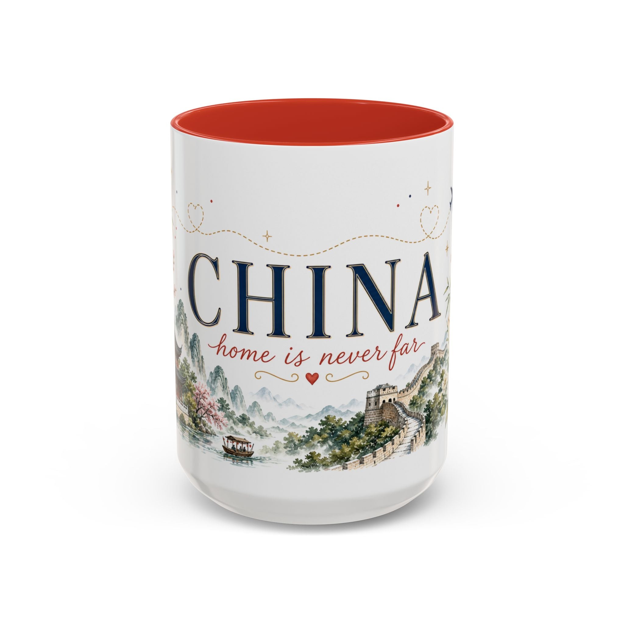 China Home Country Mug | Moving Away Gift | Long Distance Friendship | 11 oz 15 oz Accent Mug